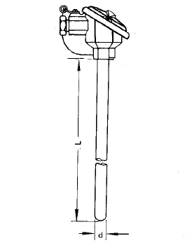 WZP-121無(wú)固定防濺式熱電阻安裝圖片