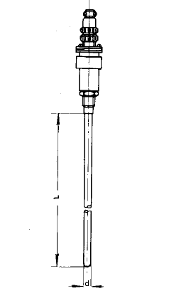 WZPK-164S無(wú)固定插座式鎧裝鉑熱電阻安裝圖片